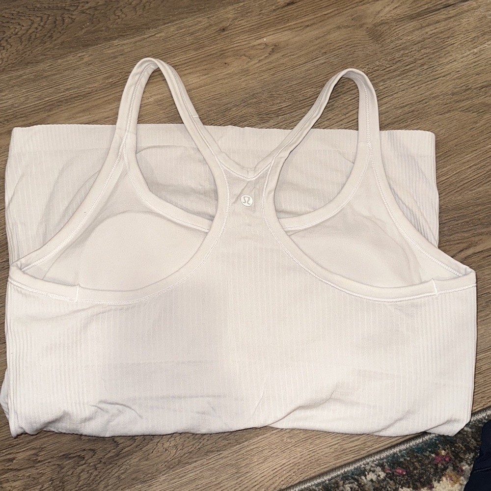 Lululemon White Ebb to street Tank